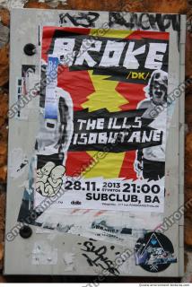 Photo Textures of Stickers Damaged